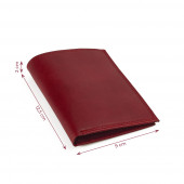 Portofel vertical din piele naturala DiAmanti Zingarello Rosso Scuro